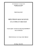 Tóm tắt Luận văn Thạc sĩ Kỹ thuật: Phân tích ổn định trượt sâu của tường cừ chắn đất