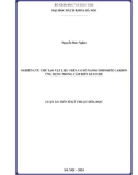 Luận án Tiến sĩ Kỹ thuật hóa học: Nghiên cứu chế tạo vật liệu trên cơ sở nanocomposite carbon ứng dụng trong cảm biến glucose
