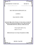 Tóm tắt Luận văn Thạc sĩ Quản lý công: Quản lý nhà nước về đầu tư xây dựng cơ bản từ nguồn vốn ngân sách nhà nước trên địa bàn thành phố Buôn Ma Thuột, tỉnh Đắk Lắk