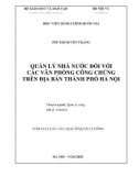 Tóm tắt Luận văn Thạc sĩ Quản lý công: Quản lý nhà nước đối với các văn phòng công chứng trên địa bàn thành phố Hà Nội