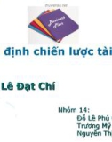 Bài thuyết trình: Hoạch định chiến lược tài chính (Nhóm 14)