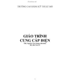 Giáo trình Cung cấp điện - Trường Cao đẳng Kỹ thuật Mỏ