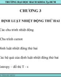 Bài giảng Nhiệt động lực học kỹ thuật: Chương 3 - TS. Phan Thành Nhân