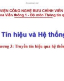 Bài giảng Tín hiệu và hệ thống: Chương 3 - Trần Thủy Bình