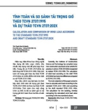 Tính toán và so sánh tải trọng gió theo TCVN 2737: 1995 và dự thảo TCVN 2737: 202X