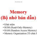 Bài giảng Kỹ thuật số - Chương 5.5: Memory (Bộ nhớ bán dẫn)