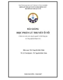 Bài giảng Lý thuyết ô tô: Phần 1 - ThS. Nguyễn Khắc Minh