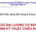 Bài giảng Kỹ thuật chiếu sáng dân dụng và công nghiệp - Các đại lượng cơ bản trong kỹ thuật chiếu sáng