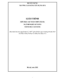 Giáo trình Kế toán trên Excel (Ngành: Kế toán - Cao đẳng) - Trường Cao đẳng Xây dựng số 1