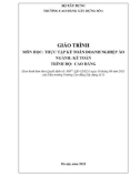 Giáo trình Thực tập kế toán doanh nghiệp ảo (Ngành: Kế toán - Cao đẳng) - Trường Cao đẳng Xây dựng số 1