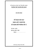 Sáng kiến kinh nghiệm THPT: Kế hoạch bài dạy Định luật 2 Newton sử dụng mô phỏng Vật lí