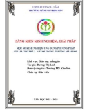 Sáng kiến kinh nghiệm Mầm non: Một số kinh nghiệm ứng dụng STEAM cho trẻ 3-4 tuổi trong trường mầm non trường MN Kim Sơn