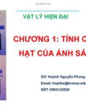 Bài giảng Vật lí hiện đại: Chương 1 - Huỳnh Nguyễn Phong Thu