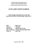 Sáng kiến kinh nghiệm Tiểu học: Một số biện pháp rèn kỹ năng nói trong giờ Tiếng Việt cho học sinh lớp 2