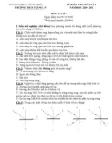 Đề thi giữa học kì 1 môn Vật lí lớp 7 năm 2020-2021 có đáp án - Trường THCS Tràng An, Đông Triều