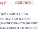 Bài giảng Kinh tế lượng - Chương 0: Giới thiệu