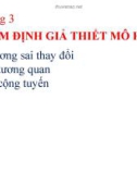 Bài giảng Kinh tế lượng - Chương 3: Kiểm định giả thiết mô hình