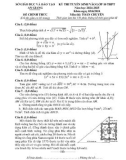 Đề thi tuyển sinh vào lớp 10 môn Toán (chuyên) năm 2024-2025 có đáp án - Sở GD&ĐT An Giang