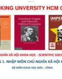 Bài giảng môn Chủ nghĩa xã hội khoa học - Chương 1: Nhập môn chủ nghĩa xã hội khoa học