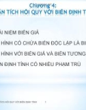 Bài giảng môn Kinh tế lượng: Chương 4 - Phân tích hồi quy với biến định tính (16 trang)