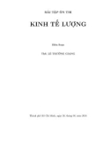 Bài tập ôn thi Kinh tế lượng - ThS. Lê Trường Giang