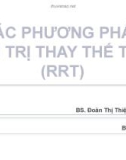 Bài giảng Các phương pháp điều trị thay thế thận RRT - Đoàn Thị Thiện Hảo