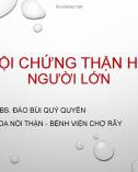 Bài giảng Hội chứng thận hư người lớn - TS.BS. Đào Bùi Quý Quyền