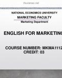 Lecture English for marketing - National Economics University