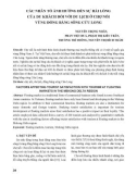 Các nhân tố ảnh hưởng đến sự hài lòng của du khách đối với du lịch ở chợ nổi vùng đồng bằng sông Cửu Long