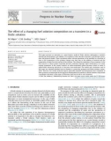 The effect of a changing fuel solution composition on a transient in a fissile solution