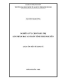 Luận án Tiến sĩ Kinh tế: Nghiên cứu chuỗi giá trị sản phẩm rau an toàn tỉnh Thái Nguyên