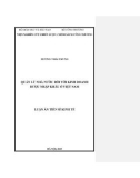 Luận án Tiến sĩ Kinh tế: Quản lý nhà nước đối với kinh doanh rượu nhập khẩu ở Việt Nam