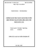 Tóm tắt Luận án Tiến sĩ Kinh tế: Chính sách thu ngân sách Nhà nước đối với đất đai ở Cộng hòa Dân chủ Nhân dân Lào