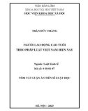 Tóm tắt Luận án Tiến sĩ Luật học: Người lao động cao tuổi theo pháp luật của Việt Nam hiện nay