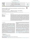 Temperature effect on the thermal and hydraulic conductivity of Korean bentonite buffer material