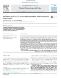 Validation of ASTEC v2.0 corium jet fragmentation model using FARO experiments