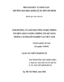 Luận án Tiến sĩ Kinh tế: Ảnh hưởng của rủi ro công nghệ thông tin đến chất lượng thông tin kế toán trong các doanh nghiệp tại Việt Nam