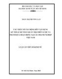 Luận án Tiến sĩ Kinh tế: Các nhân tố tác động đến vận dụng kỹ thuật kế toán quản trị chiến lược và thành quả hoạt động tại các doanh nghiệp Việt Nam