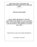 Tóm tắt Luận án Tiến sĩ Kinh tế: Phát triển mô hình lý thuyết giải thích tác động của ác cảm mất mát và sự mong đợi về khả năng sinh lời lên hành vi tìm kiếm của người mua nhà