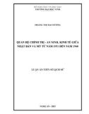 Luận án Tiến sĩ Lịch sử: Quan hệ chính trị-an ninh, kinh tế giữa Nhật Bản và Mỹ từ năm 1951 đến năm 1960