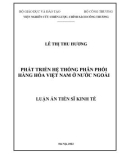 Luận án Tiến sĩ Kinh tế: Phát triển hệ thống phân phối hàng hóa Việt Nam ở nước ngoài