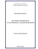 Luận án Tiến sĩ Kinh tế: Quản trị quan hệ khách hàng của các khách sạn 3-5 sao trên địa bàn Hà Nội