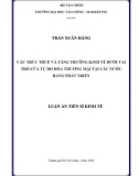 Luận án Tiến sĩ Kinh tế: Cấu trúc thuế và tăng trưởng kinh tế dưới vai trò của tự do hóa thương mại tại các nước đang phát triển