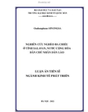 Luận án Tiến sĩ Kinh tế phát triển: Nghiên cứu nghèo đa chiều ở tỉnh Salavan, nước Cộng hòa Dân chủ nhân dân Lào