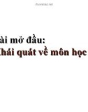 Bài giảng Quản trị kinh doanh dược - Bài mở đầu: Khái quát về môn học