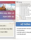 Bài giảng Nhà máy điện và trạm biến áp - Chủ đề 1: Tổng quan về nhà máy điện và trạm điện