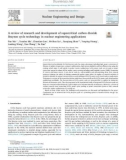 A review of research and development of supercritical carbon dioxide Brayton cycle technology in nuclear engineering applications