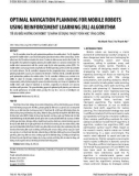 Optimal navigation planning for mobile robots using reinforcement learning (RL) algorithm