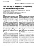 Phân tích ứng xử động khung phẳng bê tông cốt thép dưới tải trọng va chạm