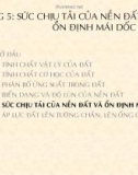 Bài giảng môn Cơ học đất - Chương 5: Sức chịu tải của nền đất và ổn định mái dốc đất